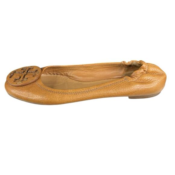 Tory Burch Women’s Reva Brown Leather Slip On Flats Size US 7.5 - Picture 3 of 9